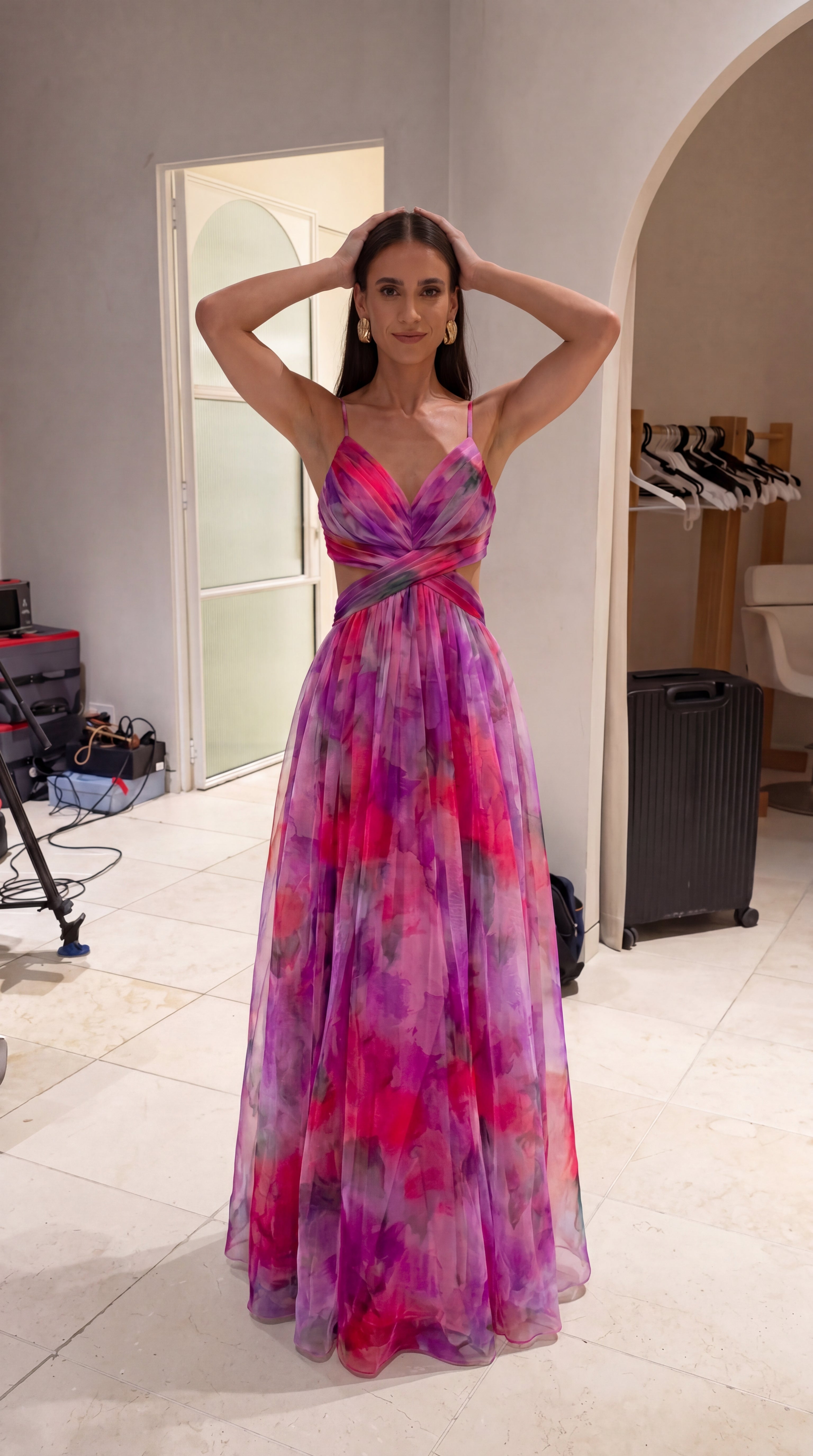 Giselle | Precioso vestido largo con estampado floral