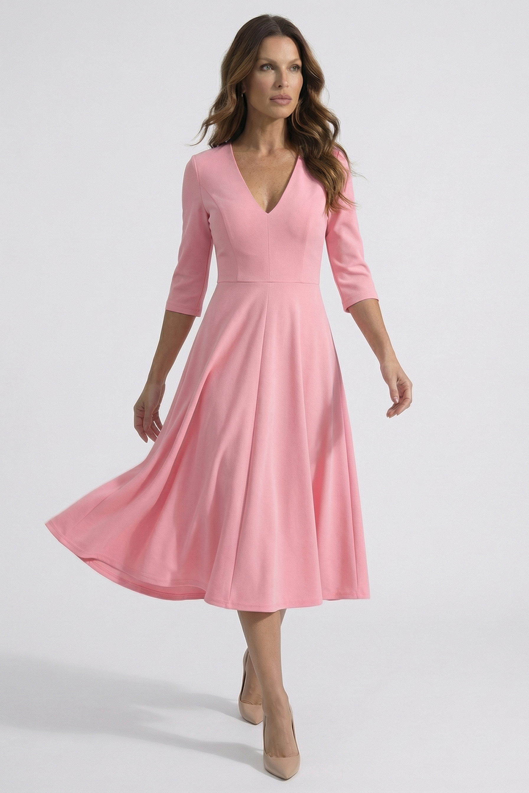 The Chiara | Vestido rosa palo Lorenza Selection