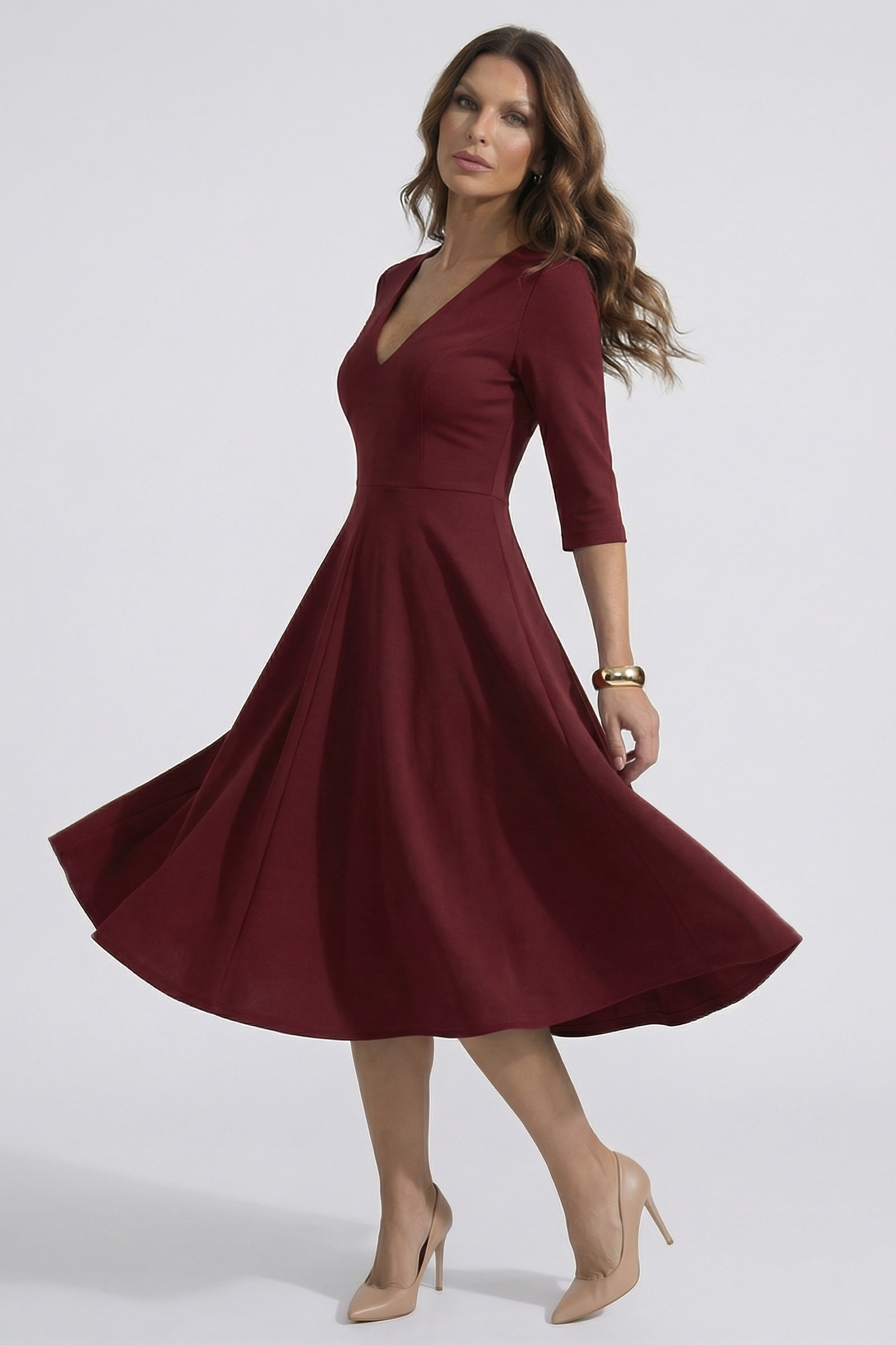 The Chiara | Vestido burdeos Lorenza Selection