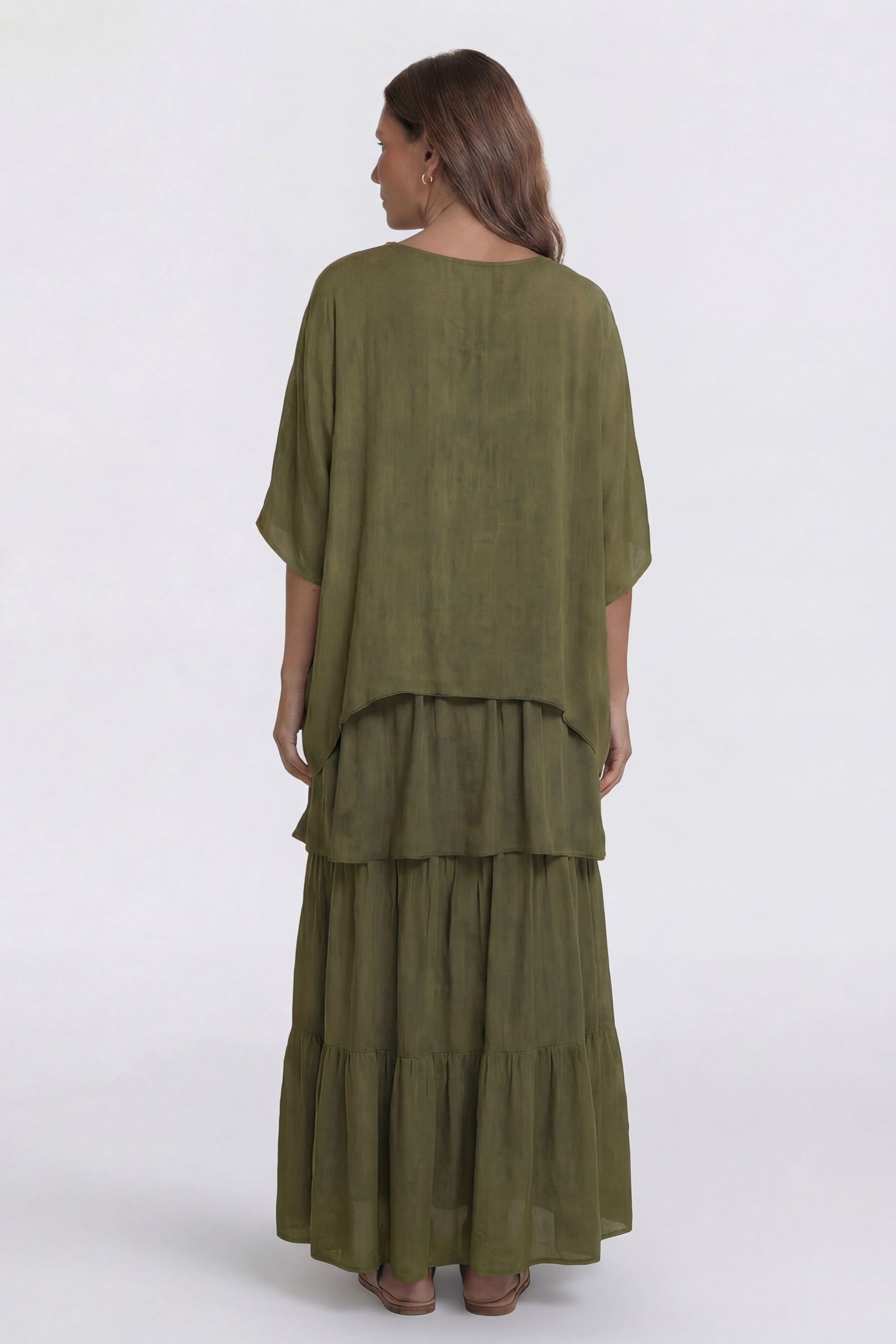 The Toscana | Vestido Largo de Lino con Volantes