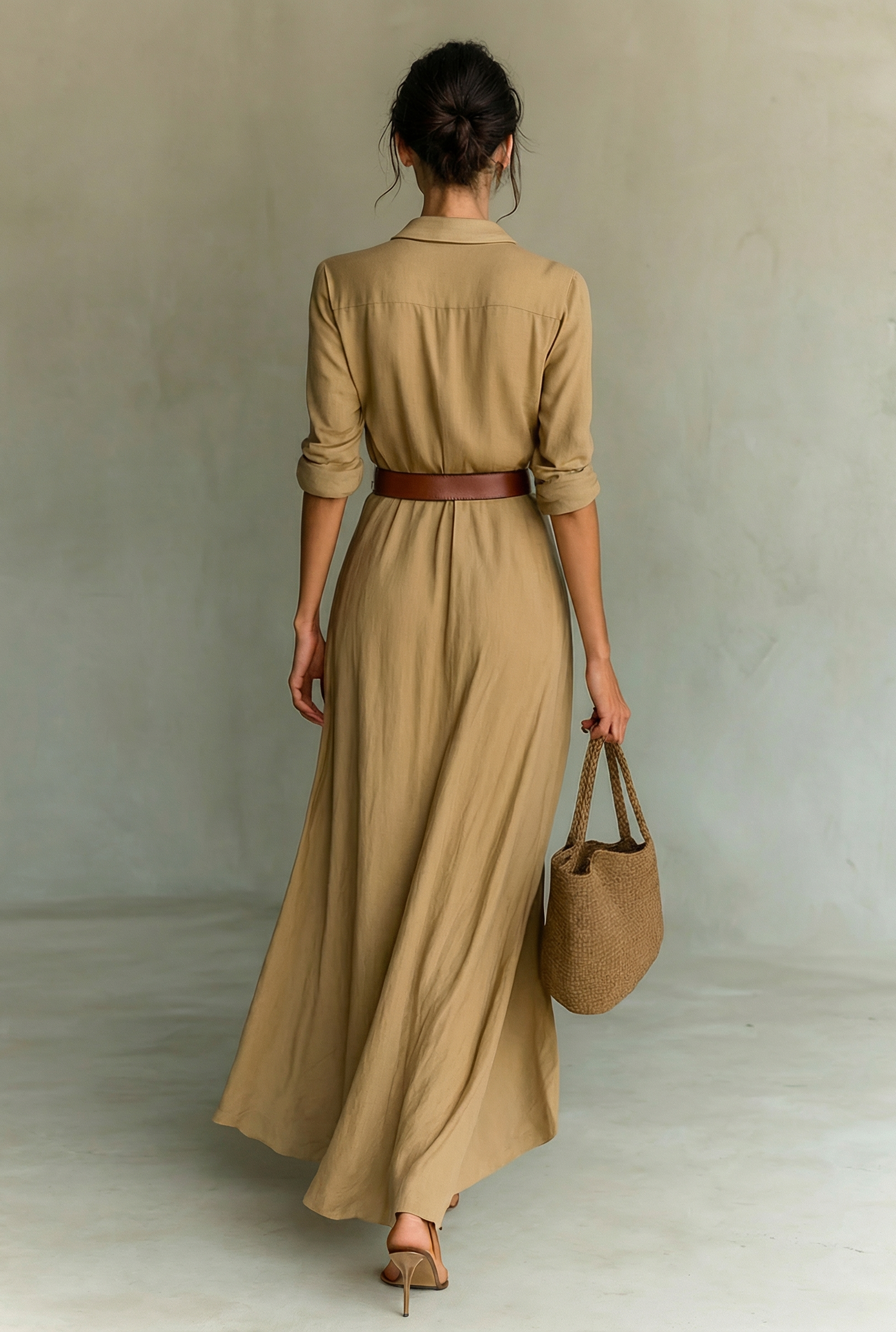 The Sorrento | Vestido Largo Cruzado con Cinturón
