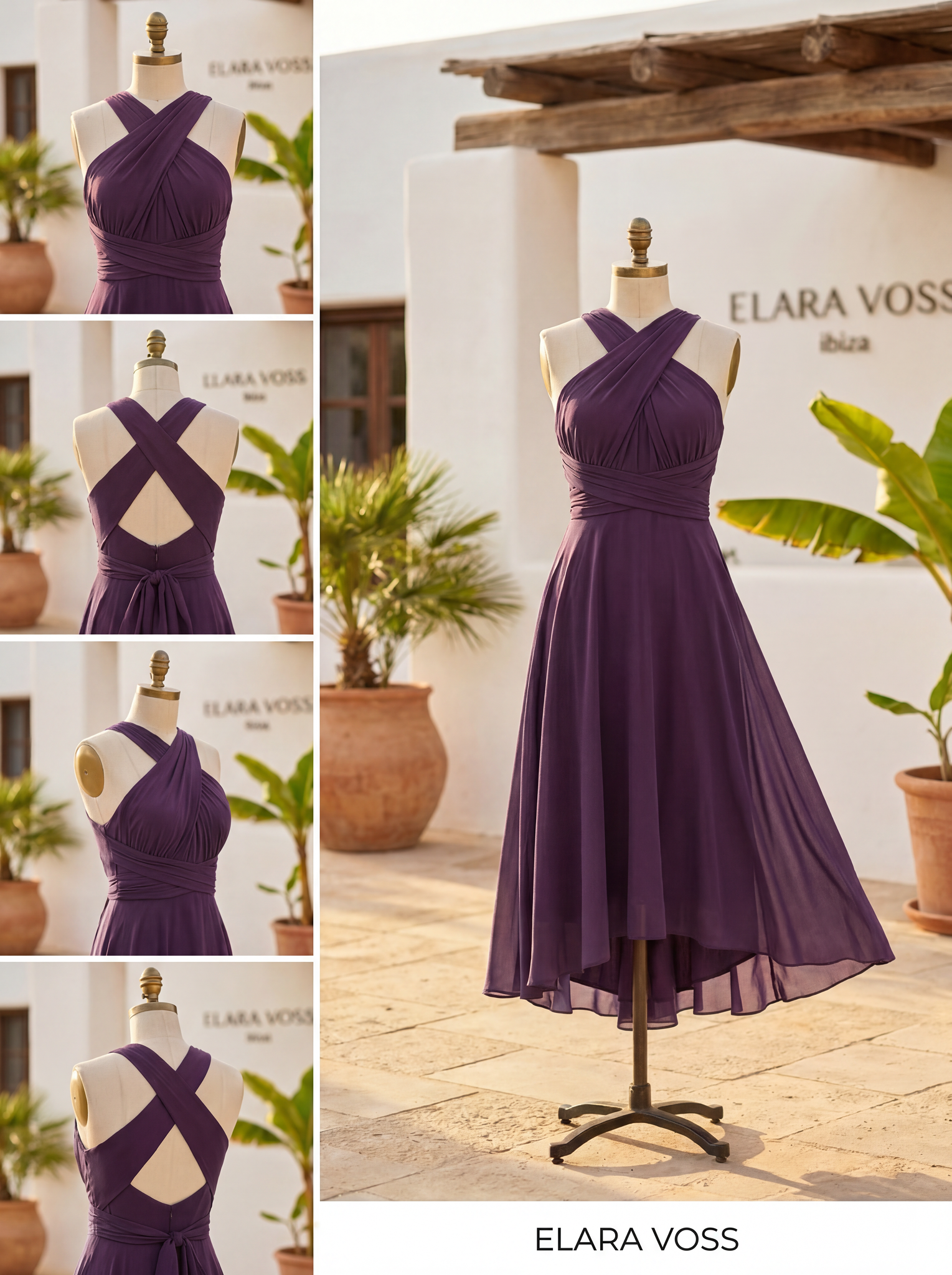 The Murano | Vestido multiposición color vino