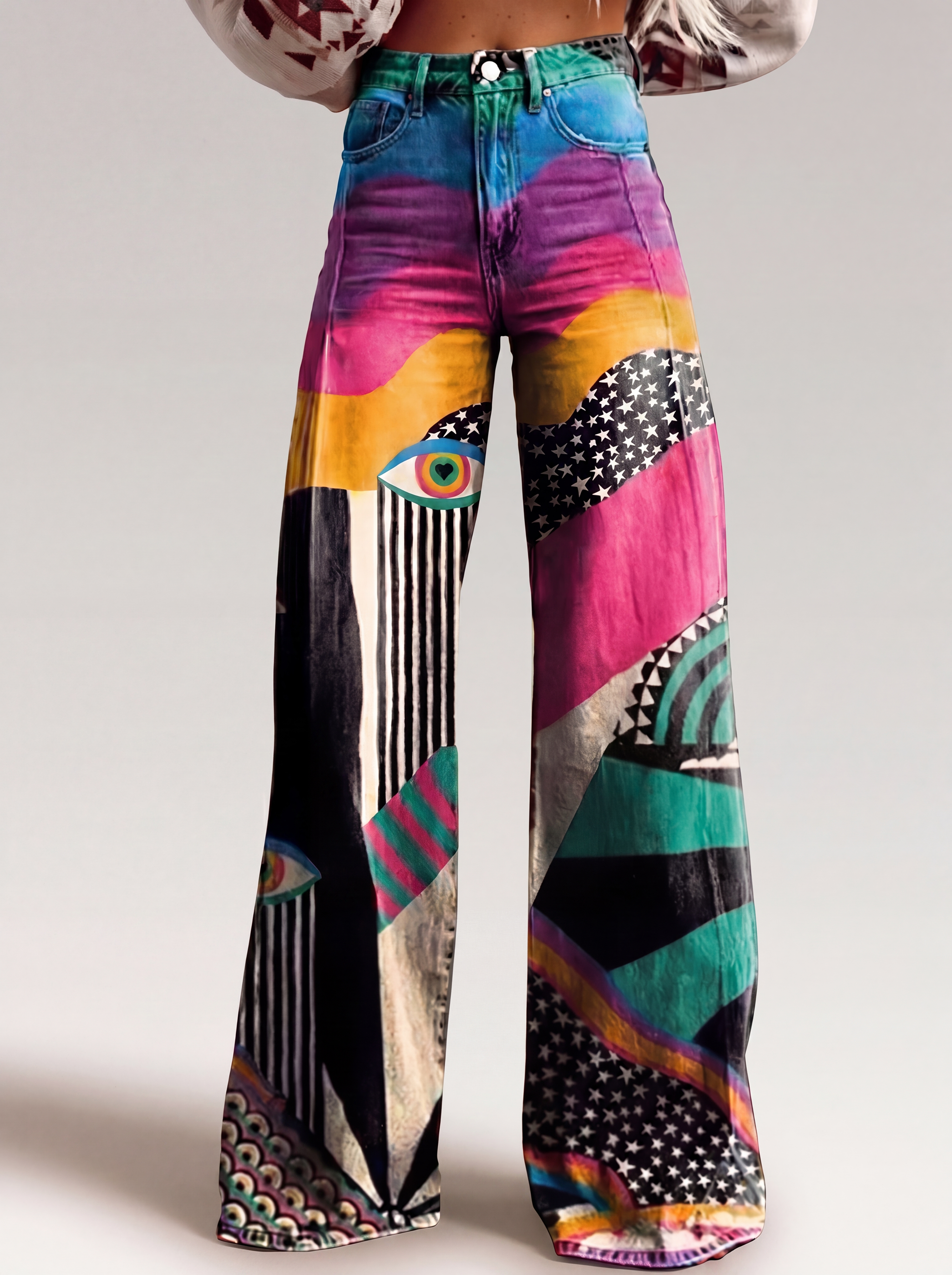 Talia | Pantalones acampanados estilo boho chic