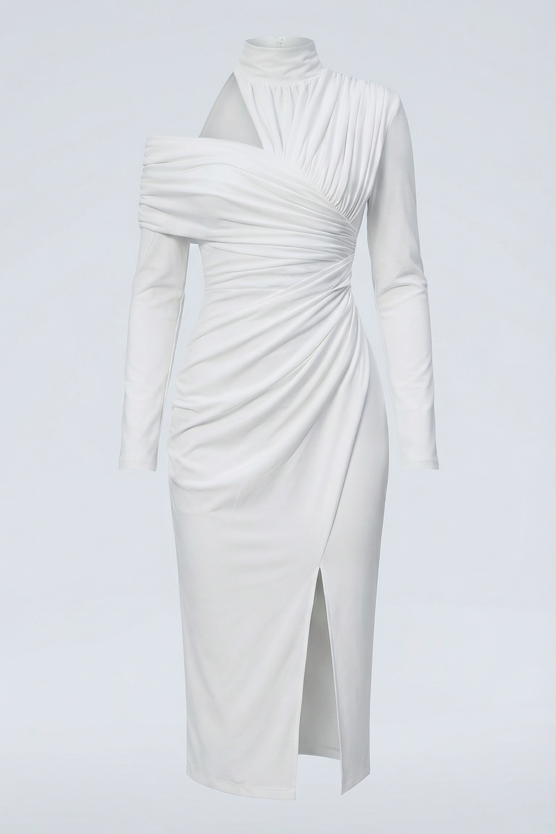 Vestido largo maxi drapeado con cruces | Celestia