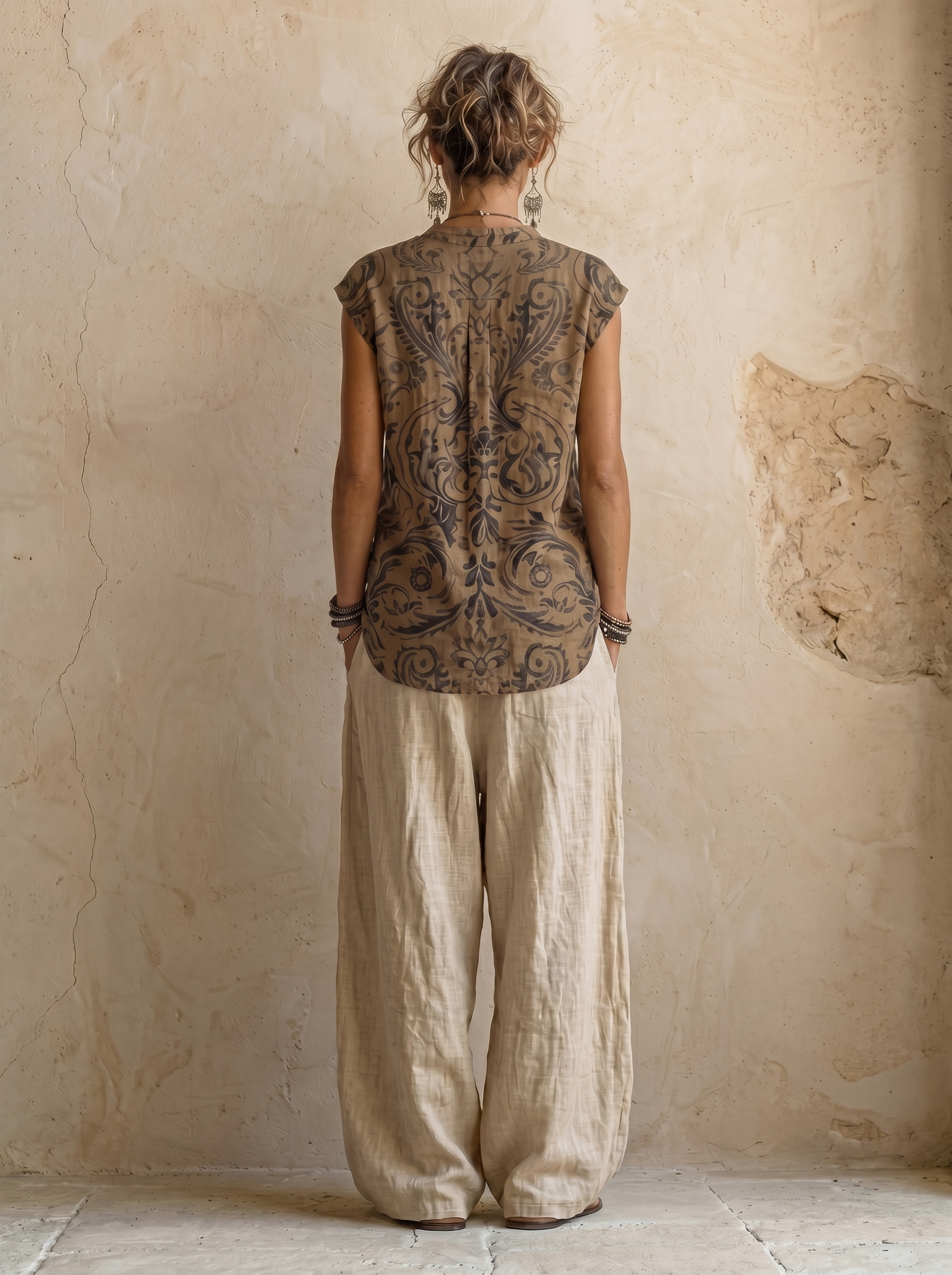 Set natural 3 piezas | Mezcla Premium de algodón y lino