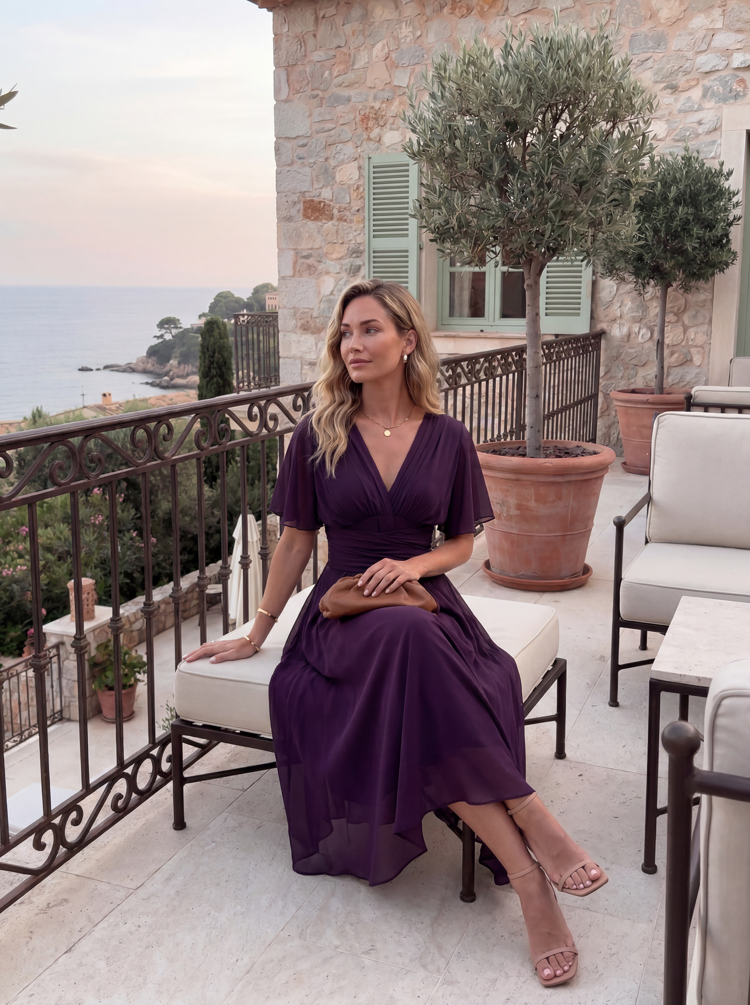 The Murano | Vestido azul marino con falda asimétrica y múltiples formas de llevar